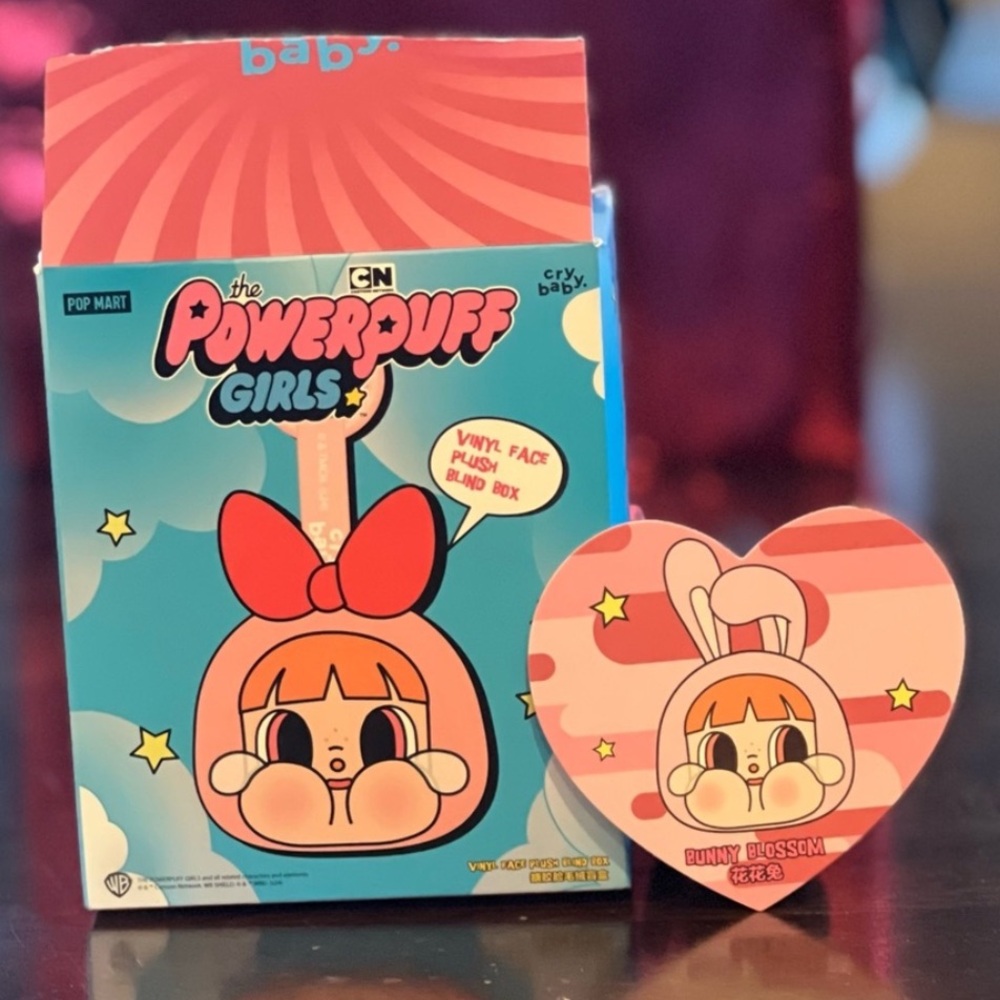 Crybaby x Powerpuff girls vinyl face pendant Bunny Blossom